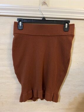 NWT-Darcy Clara Ribbed Knit Skirt - Cinnamon